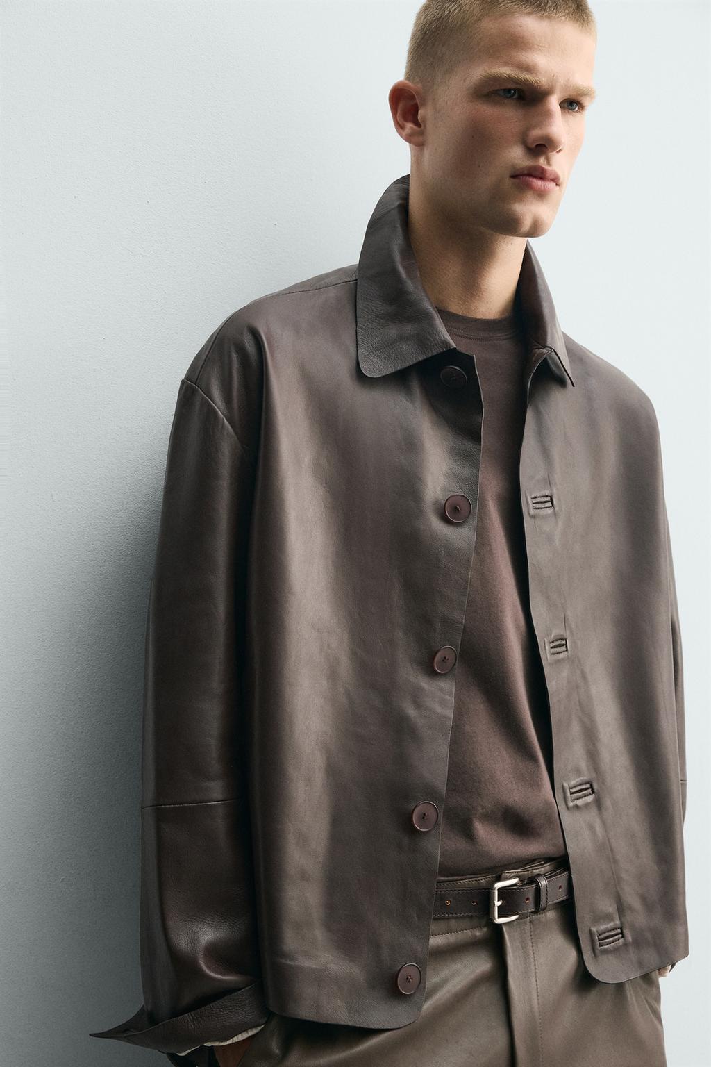 КОЖАНАЯ КУРТКА BOXY FIT