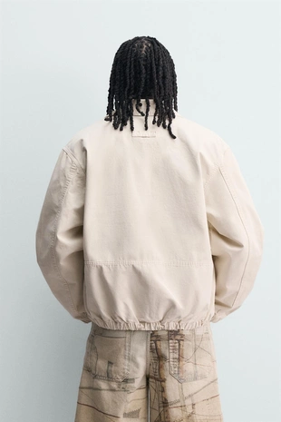 Куртка свободного кроя с нашивками- Заказать в России