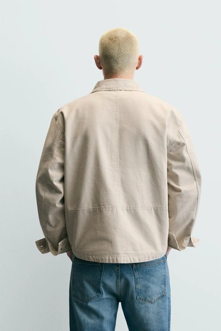 Куртка свободного кроя с карманами- Заказать в России