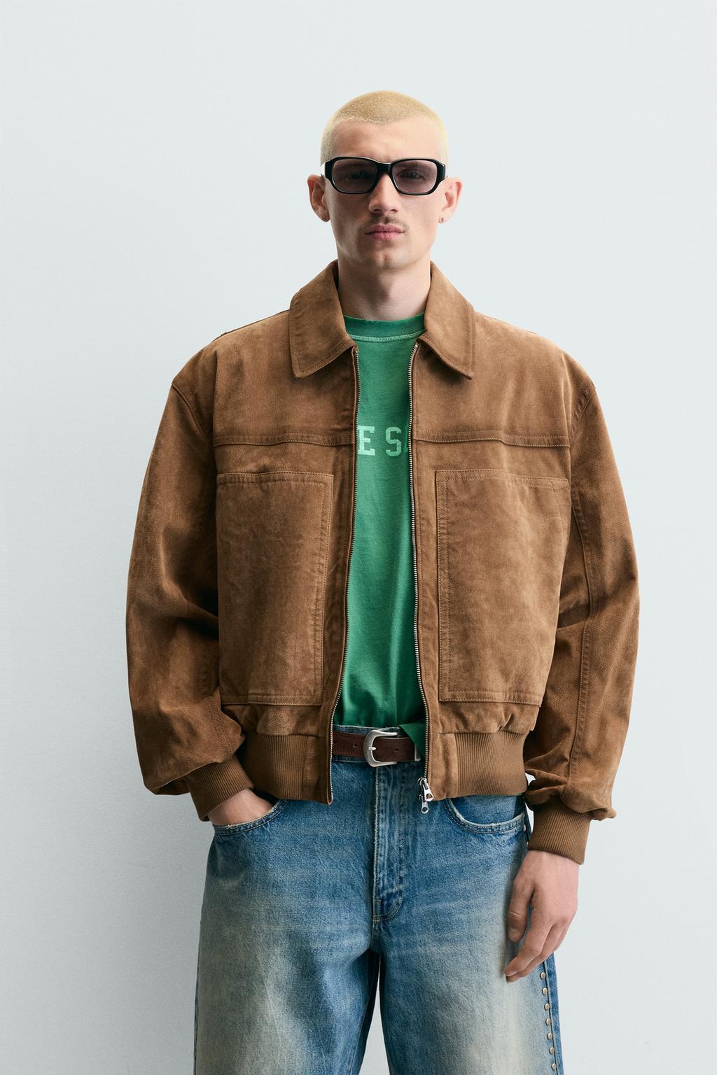 Куртка из искусственной замши свободного кроя