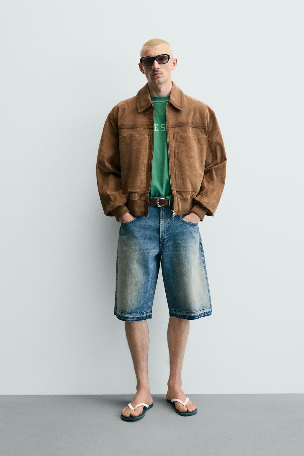 Куртка из искусственной замши свободного кроя