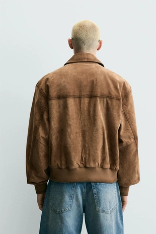 Куртка из искусственной замши свободного кроя- Заказать в России