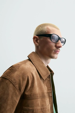 Куртка из искусственной замши свободного кроя- Заказать в России