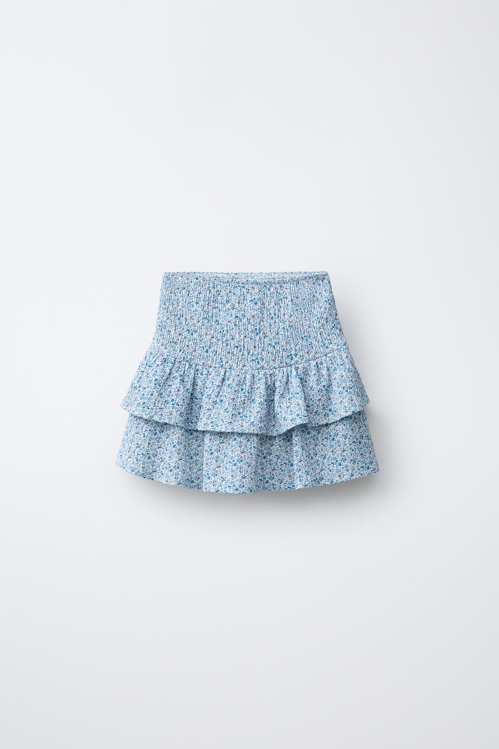 ЮБКА-ШОРТЫ С ЦВЕТОЧНЫМ ПРИНТОМ