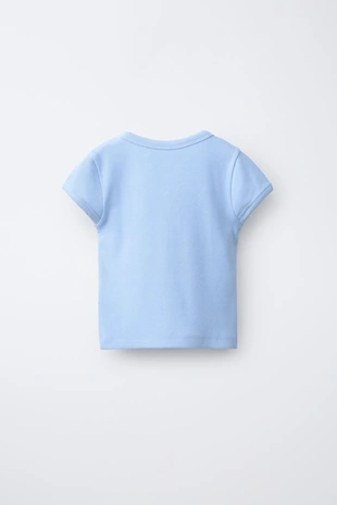 Топ в рубчик с V-образным вырезом