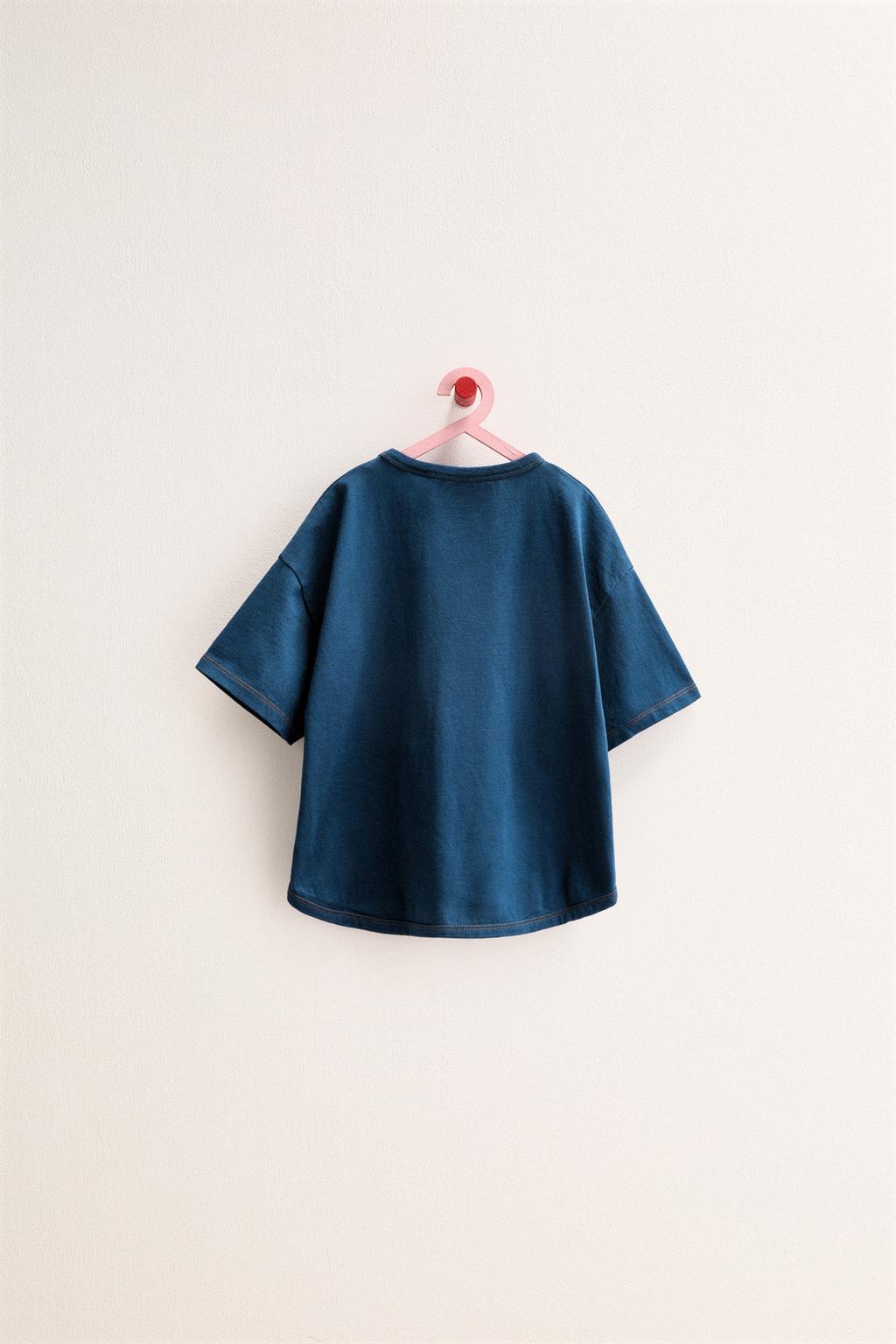 ZARA TIMELESS - ОДНОТОННАЯ ХЛОПКОВАЯ ФУТБОЛКА