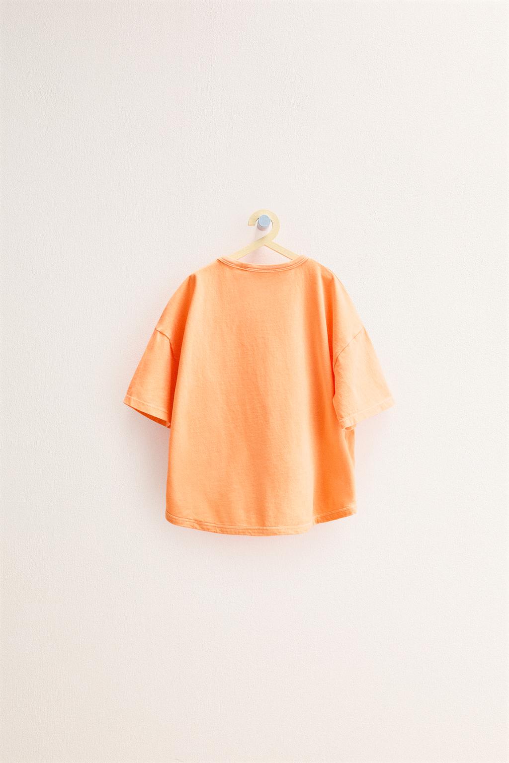 ZARA TIMELESS - ОДНОТОННАЯ ХЛОПКОВАЯ ФУТБОЛКА