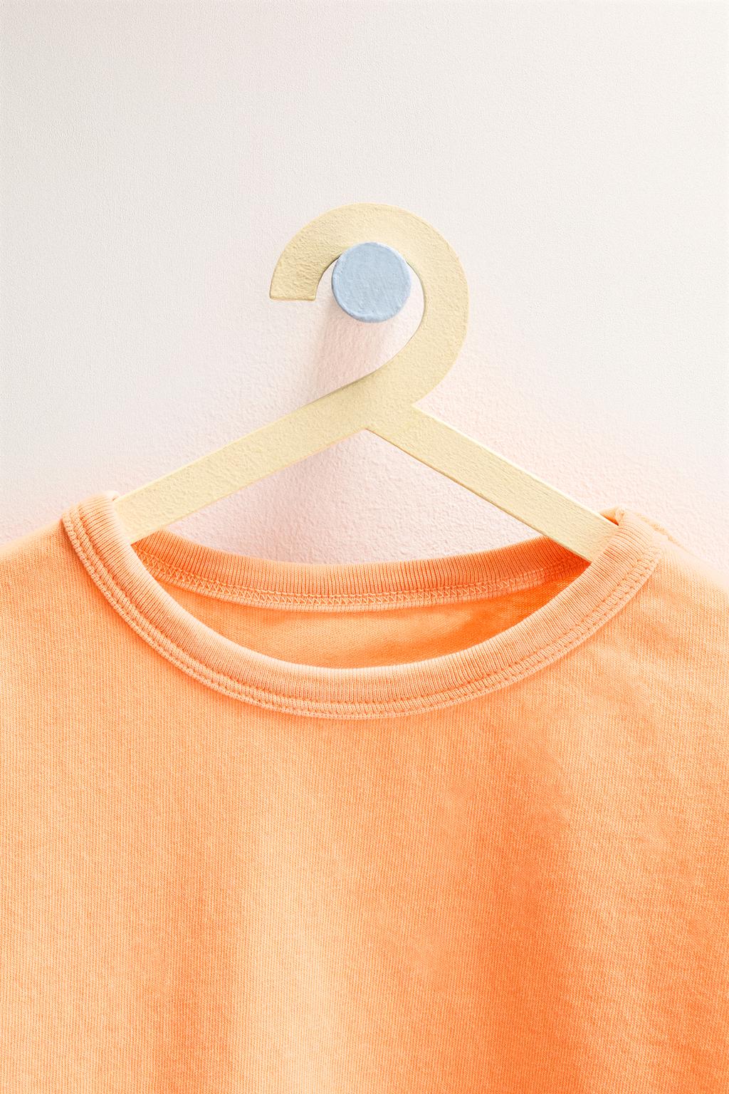 ZARA TIMELESS - ОДНОТОННАЯ ХЛОПКОВАЯ ФУТБОЛКА