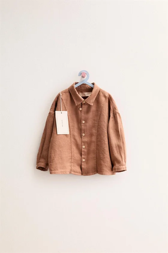 Zara «Timeless» — КУРТКА-РУБАШКА ИЗ 100% ЛЬНА