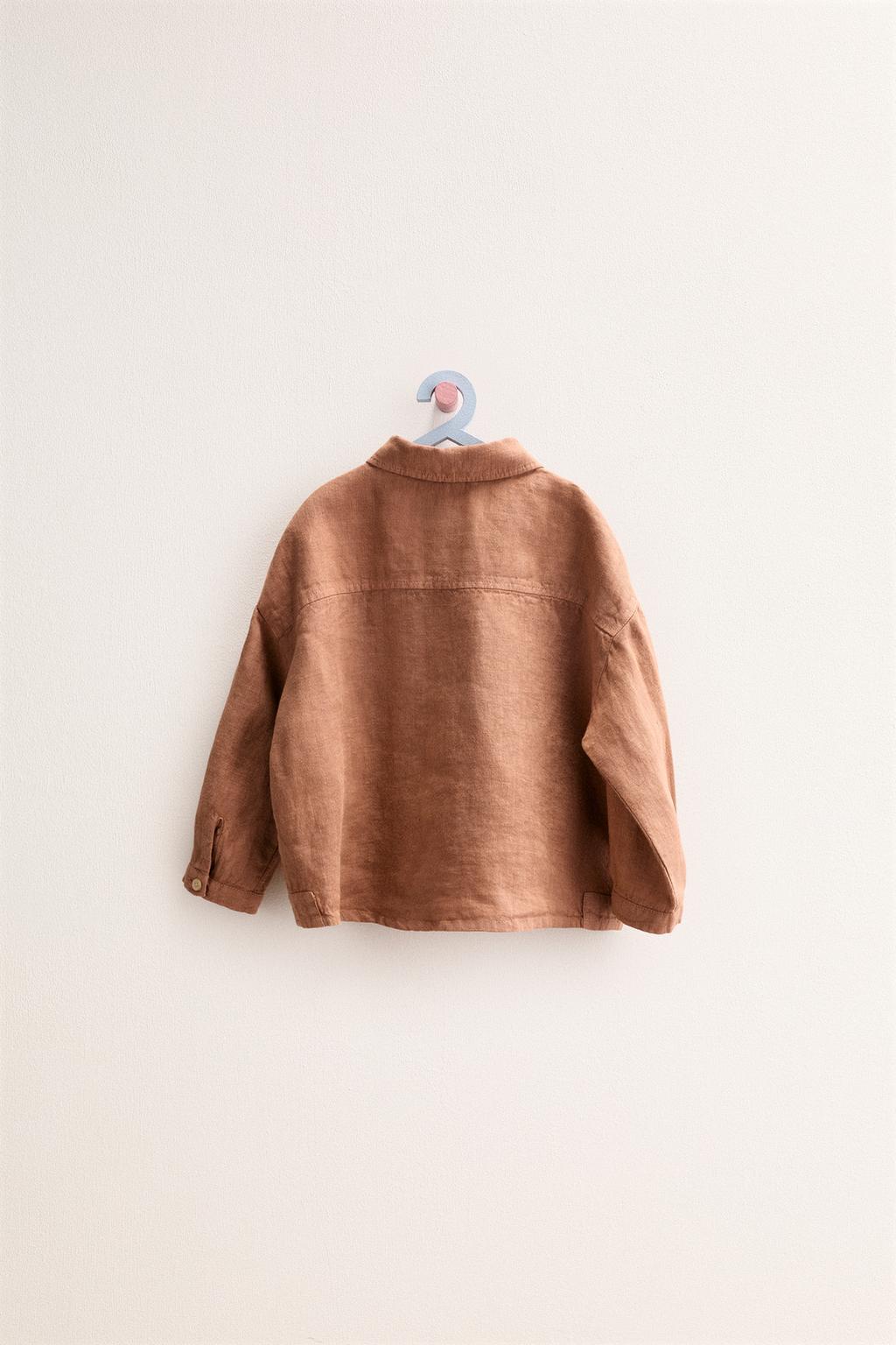 ZARA TIMELESS — КУРТКА-РУБАШКА ИЗ 100% ЛЬНА