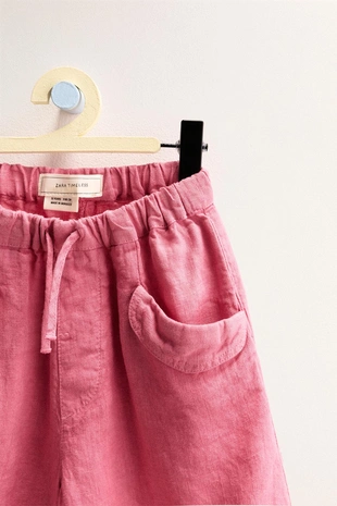 Zara Timeless - льняные бермуды- Заказать в России