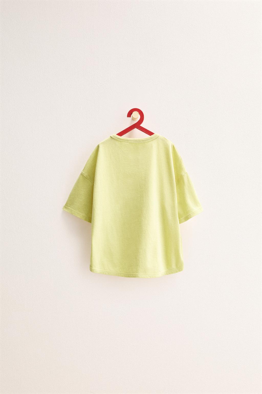 ZARA TIMELESS - ОДНОТОННАЯ ХЛОПКОВАЯ ФУТБОЛКА