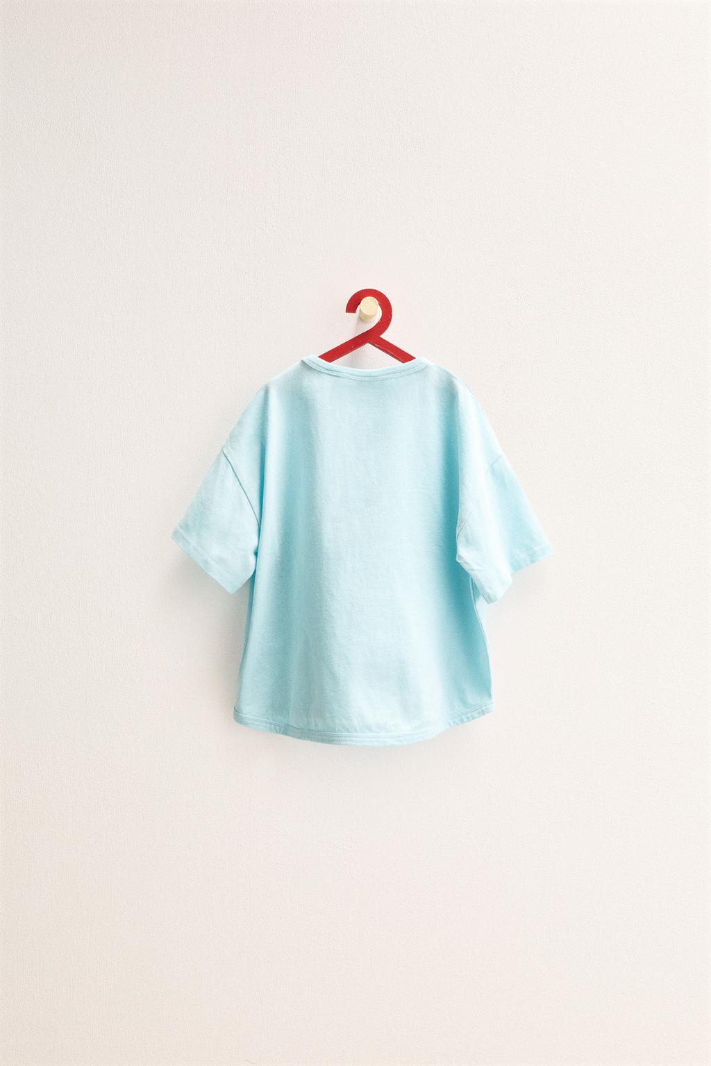 ZARA TIMELESS - ОДНОТОННАЯ ХЛОПКОВАЯ ФУТБОЛКА