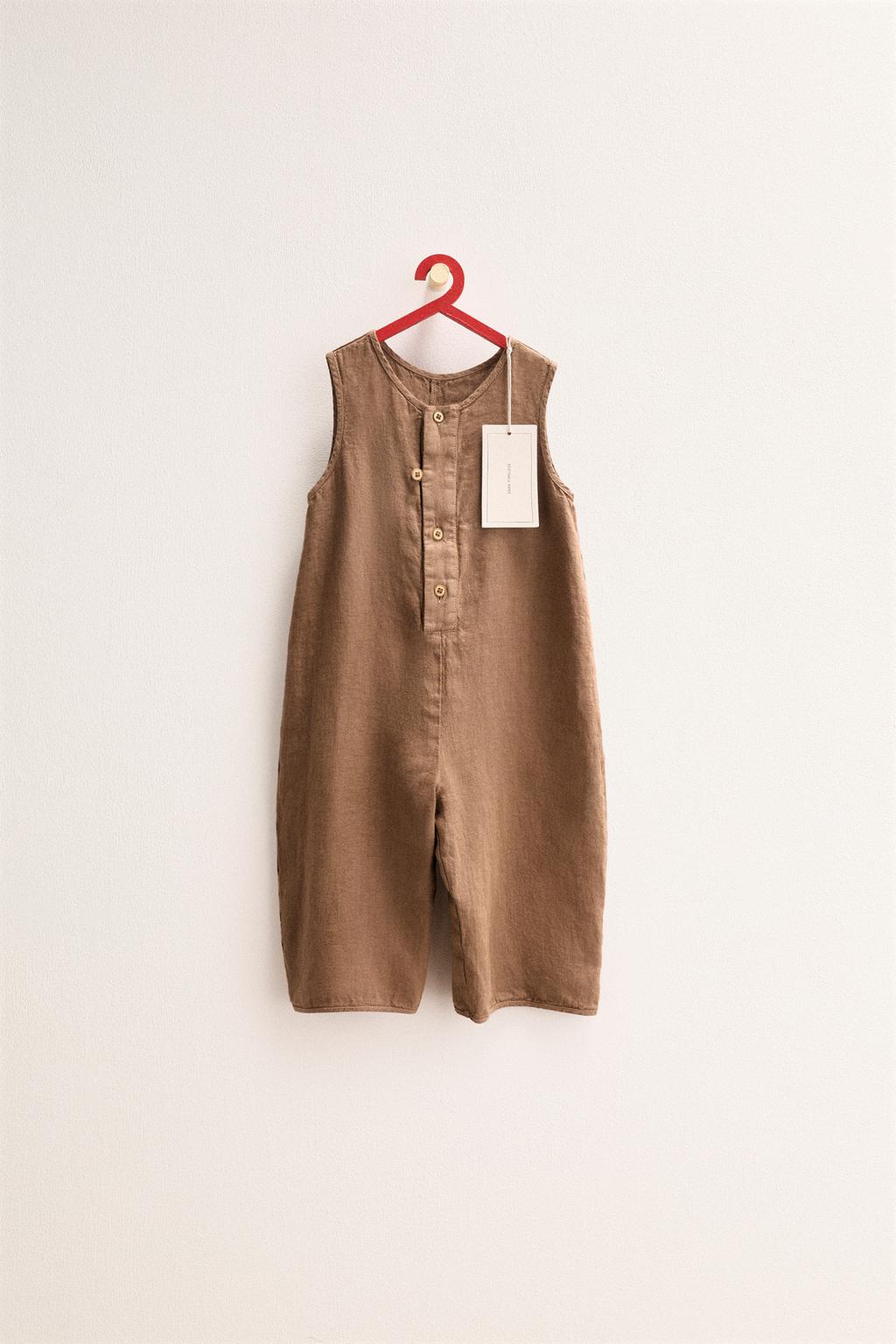 ZARA TIMELESS - ДЛИННЫЙ КОМБИНЕЗОН ИЗ 100% ЛЬНА