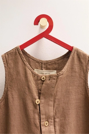 Zara Timeless - длинный комбинезон из 100% льна