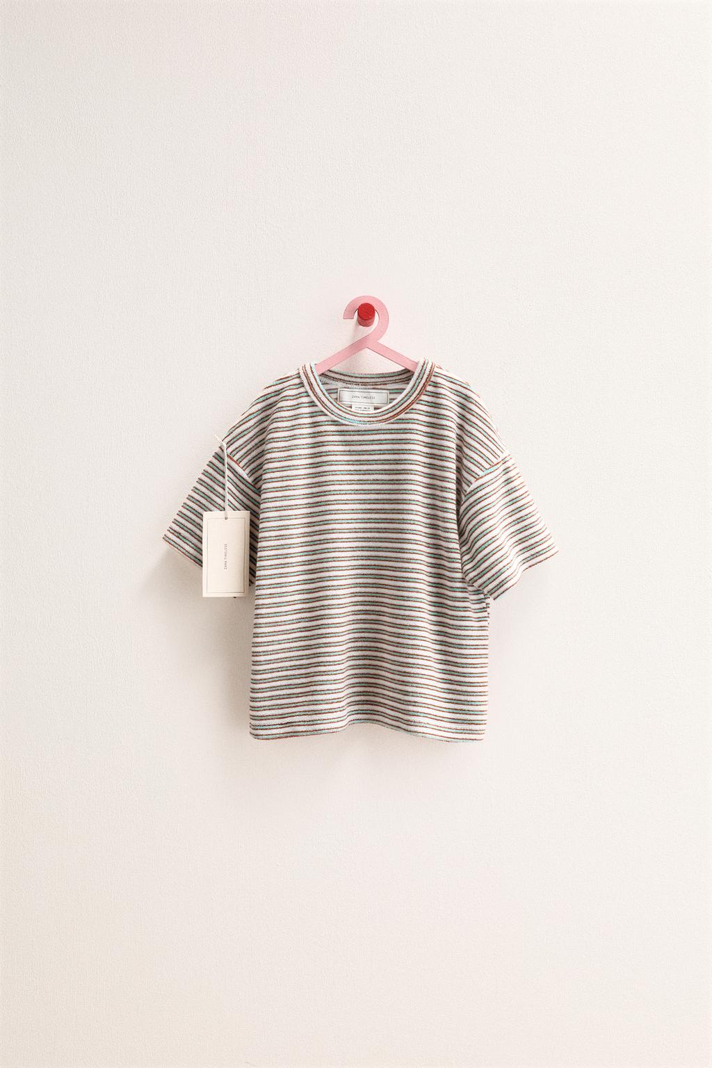 ZARA TIMELESS - ФУТБОЛКА МАХРОВАЯ В ПОЛОСКУ