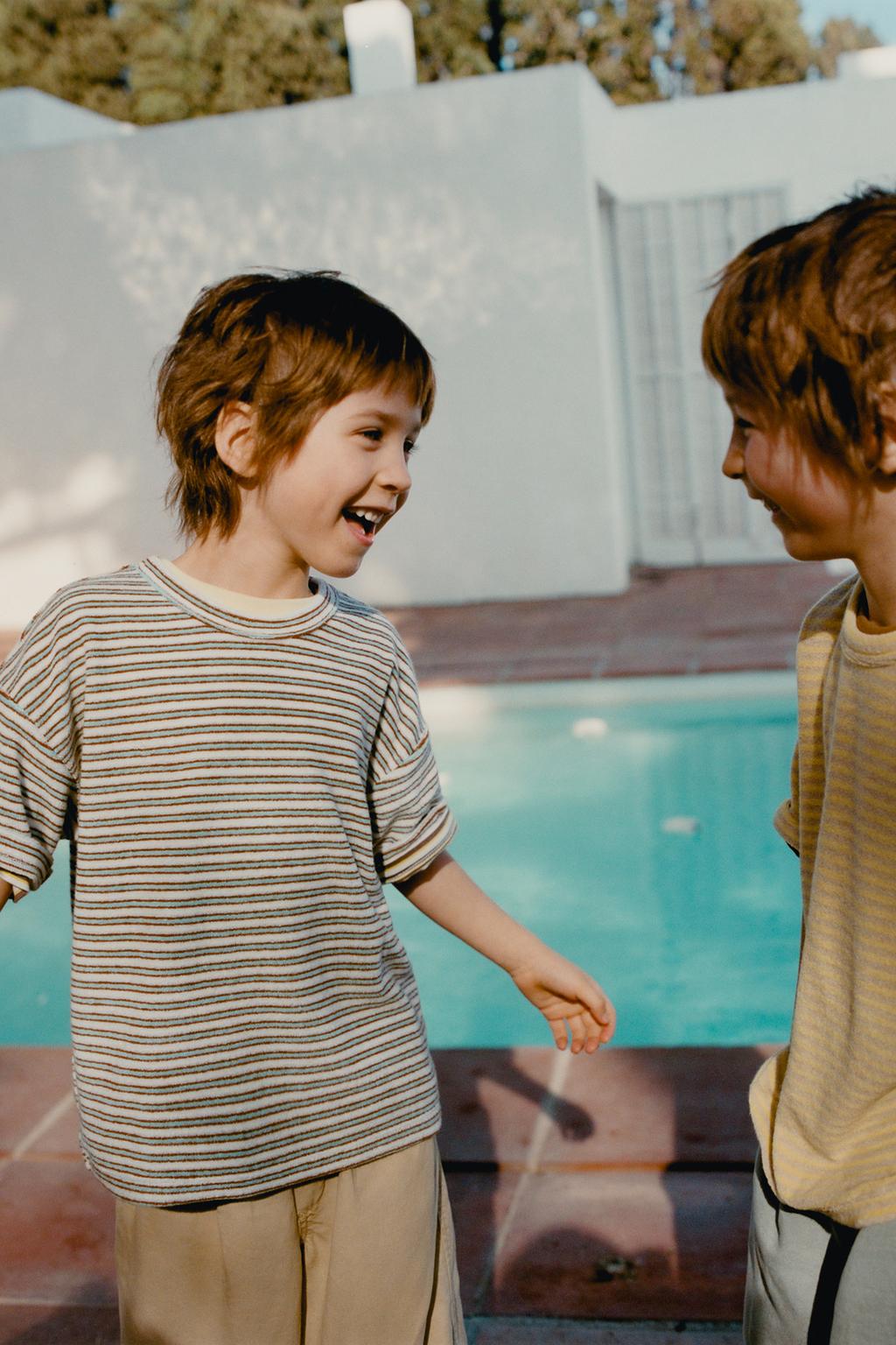 ZARA TIMELESS - ФУТБОЛКА МАХРОВАЯ В ПОЛОСКУ