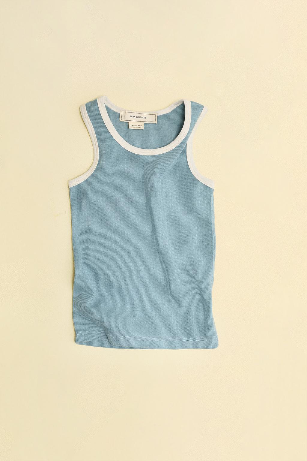 ZARA TIMELESS - НАБОР ИЗ ТРЕХ ФУТБОЛОК С КОНТРАСТНЫМИ ДЕТАЛЯМИ