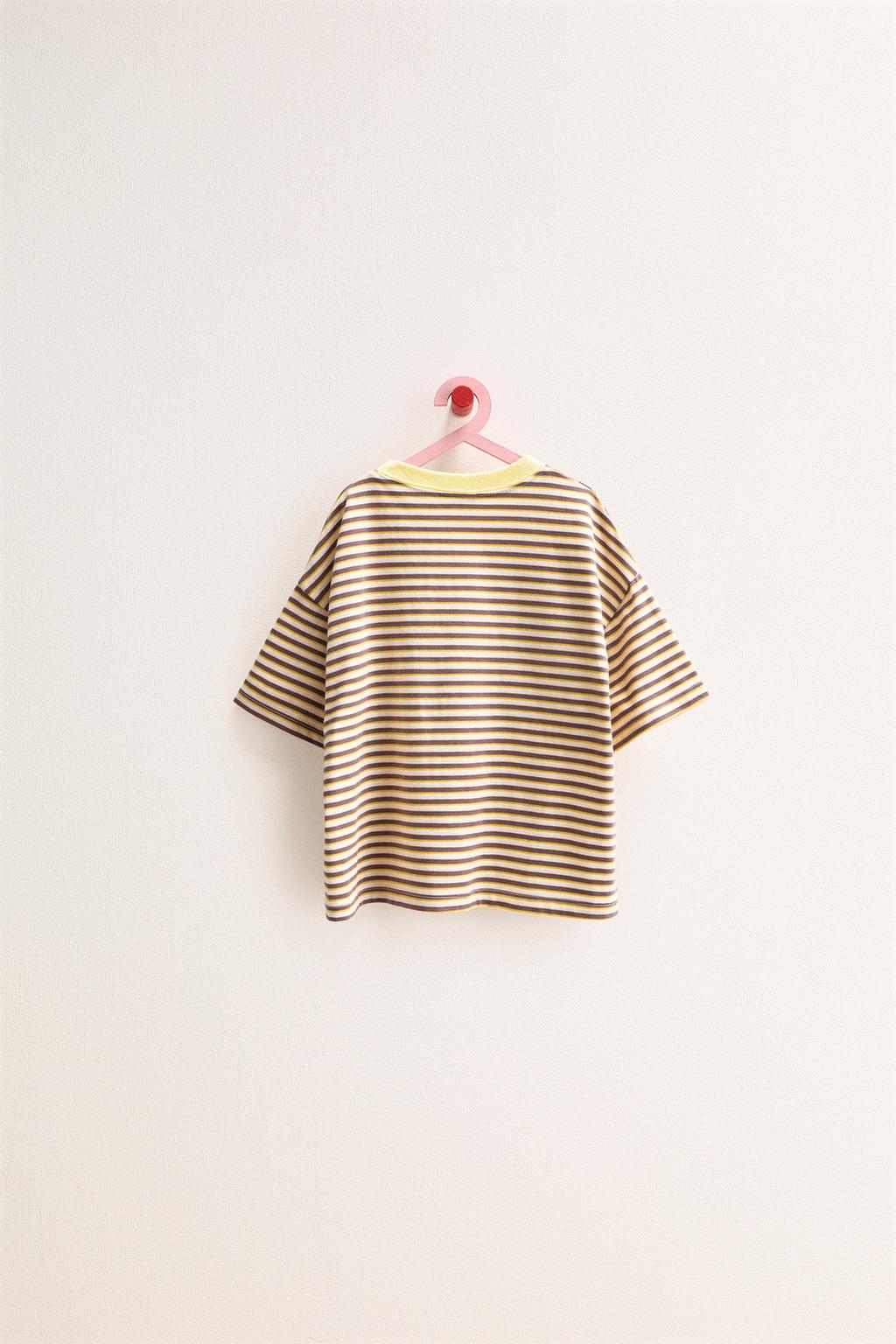 ZARA TIMELESS - ФУТБОЛКА В ПОЛОСКУ С КОНТРАСТНЫМ ВОРОТНИКОМ