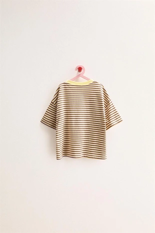 Zara Timeless - футболка в полоску с контрастным воротником