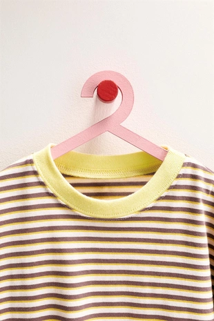 Zara Timeless - футболка в полоску с контрастным воротником