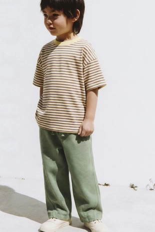 Zara Timeless - футболка в полоску с контрастным воротником