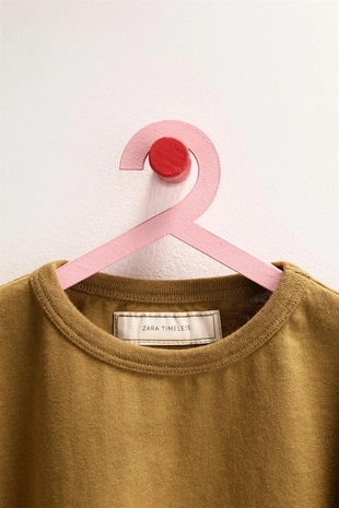 Zara Timeless - однотонная хлопковая футболка