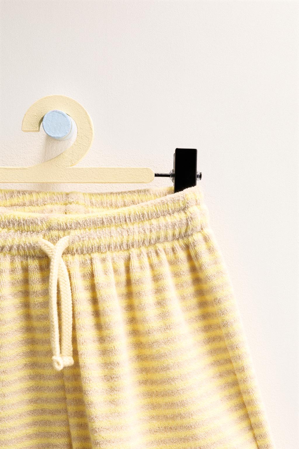 ZARA TIMELESS — ШОРТЫ ИЗ МАХРОВОЙ ТКАНИ В ПОЛОСКУ