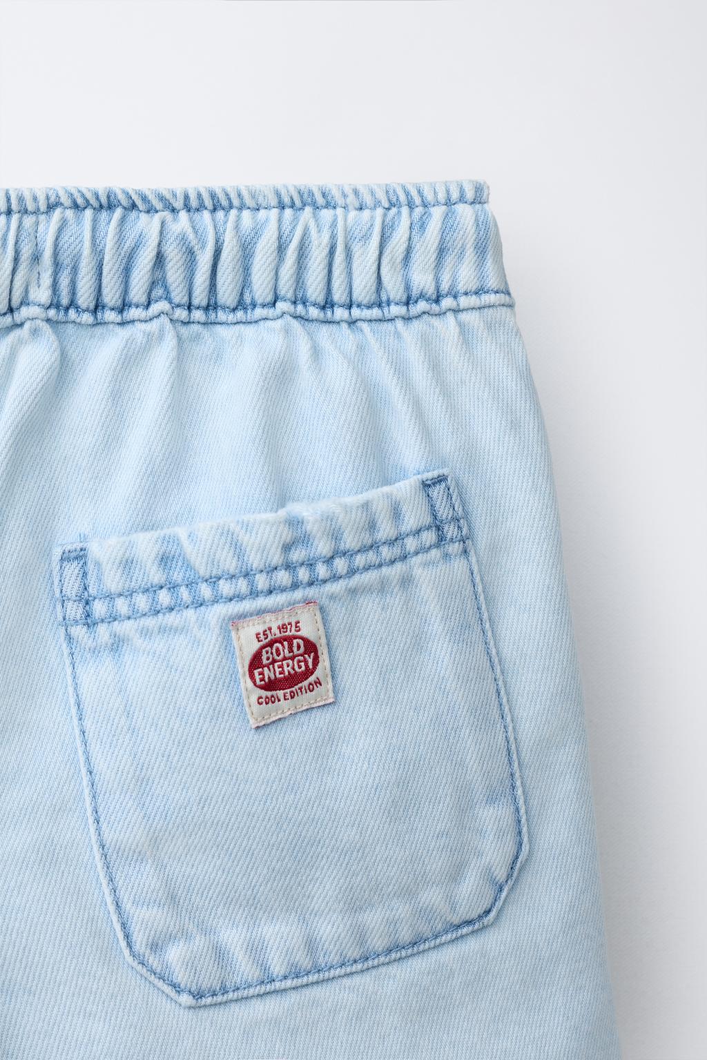 ДЖИНСОВЫЕ ШОРТЫ С ЭТИКЕТКОЙ