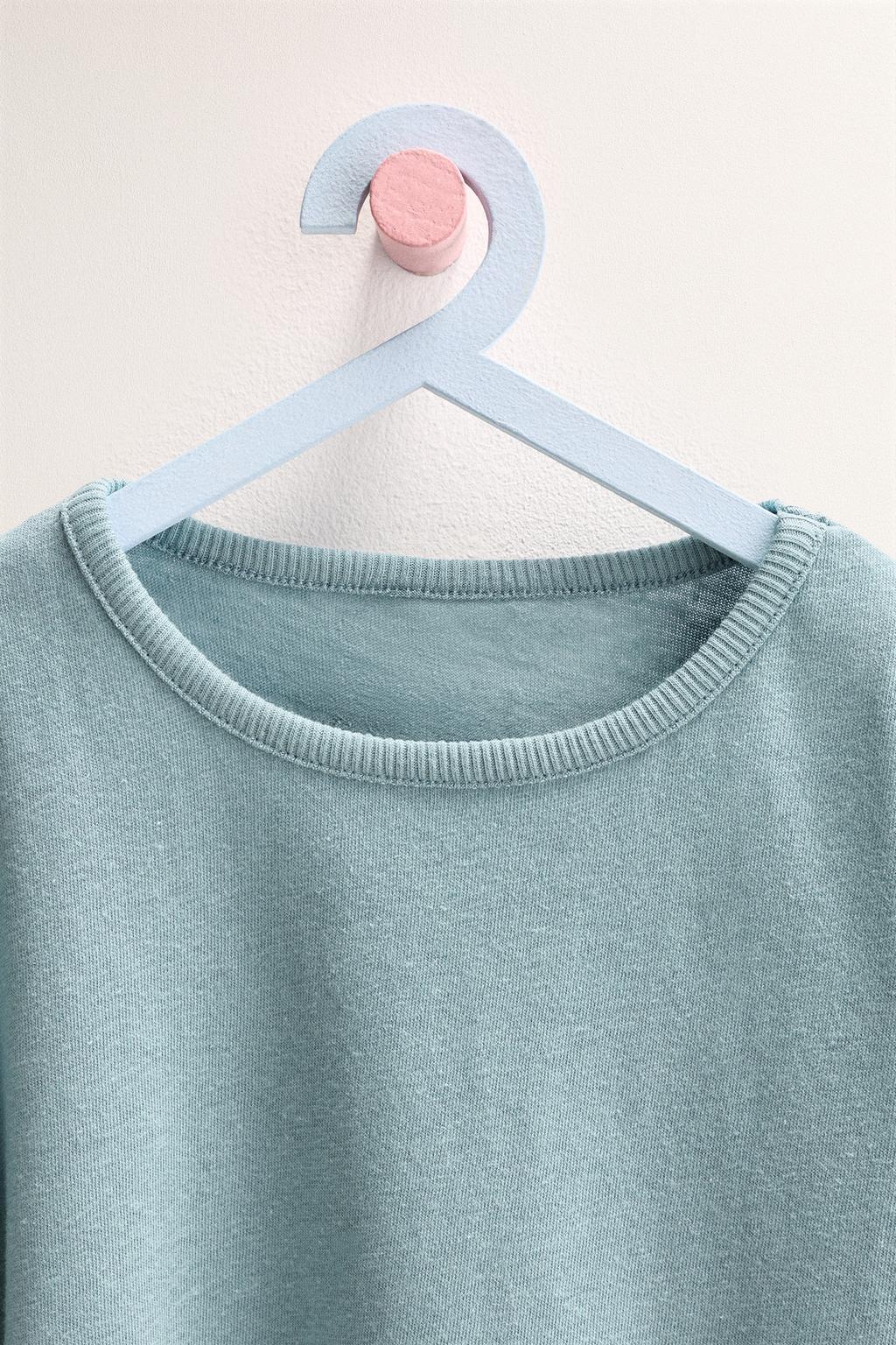 ZARA TIMELESS - ОДНОТОННАЯ ФУТБОЛКА ИЗ ХЛОПКА И ЛЬНА