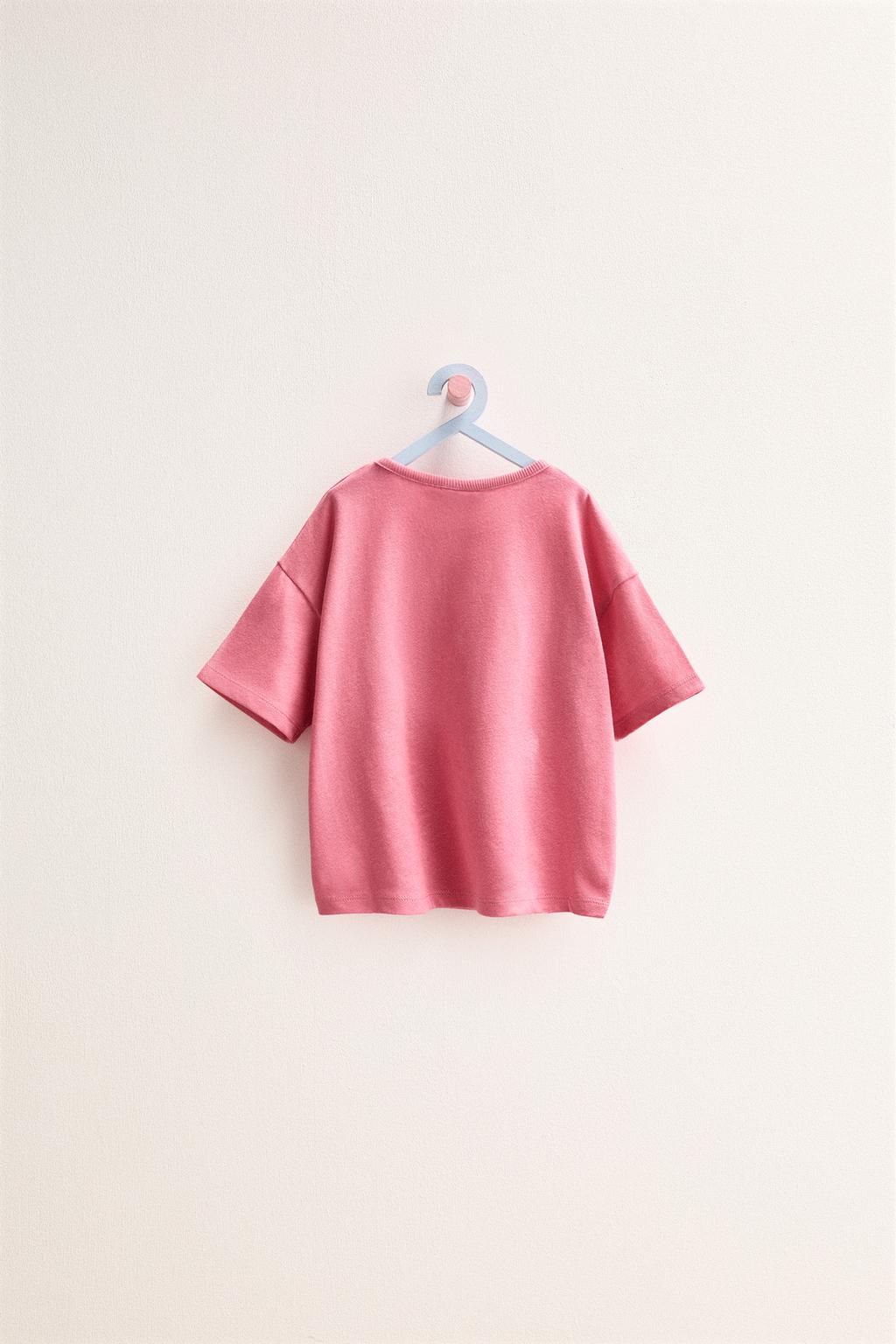 ZARA TIMELESS - ОДНОТОННАЯ ФУТБОЛКА ИЗ ХЛОПКА И ЛЬНА