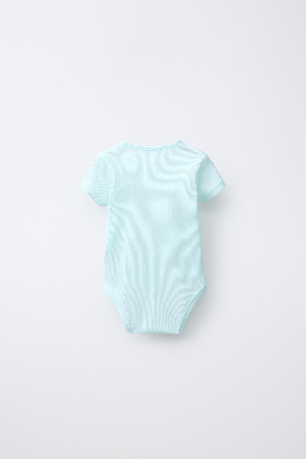 НАБОР ИЗ ПЯТИ БОДИ С ВОРОТНИКОМ НА ПЛАНКЕ И КОРОТКИМ РУКАВОМ