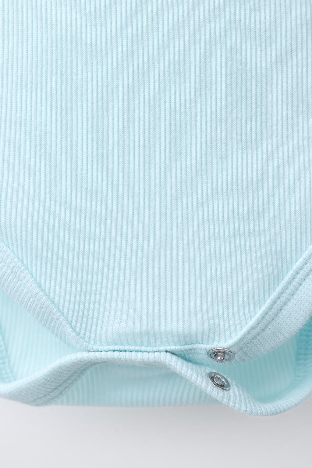 НАБОР ИЗ ПЯТИ БОДИ С ВОРОТНИКОМ НА ПЛАНКЕ И КОРОТКИМ РУКАВОМ