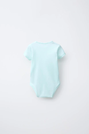 Набор из пяти боди с воротником на планке и коротким рукавом- Заказать в России