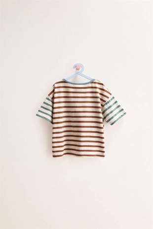 Zara Timeless - футболка в полоску из хлопка и льна