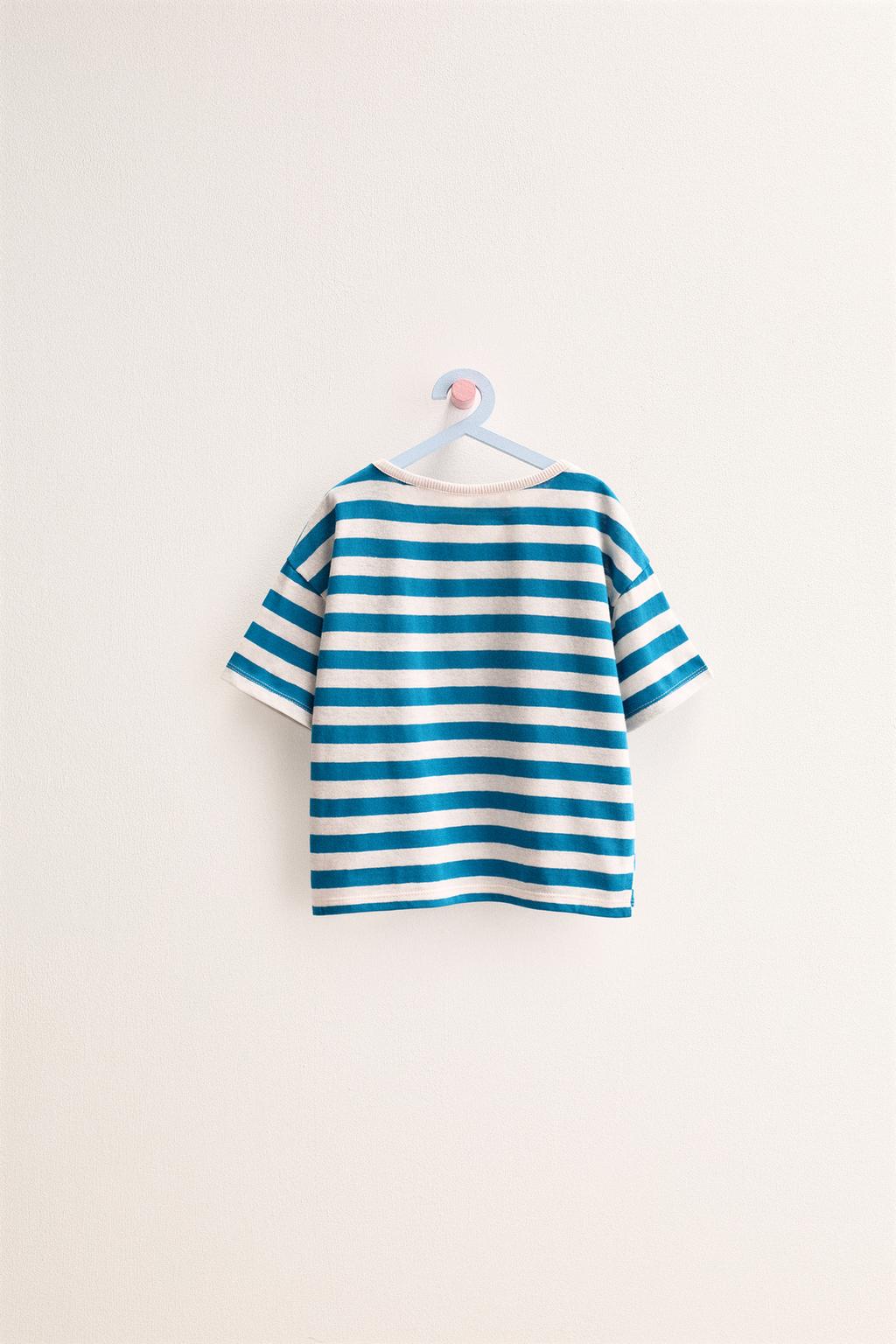 ZARA TIMELESS - ФУТБОЛКА В ПОЛОСКУ ИЗ ХЛОПКА И ЛЬНА