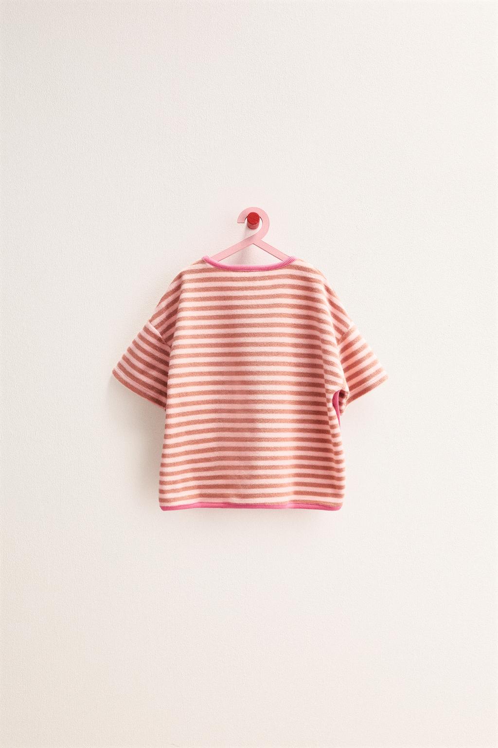 ZARA TIMELESS - ФУТБОЛКА С ПОЛОСАТЫМ ПОЛОТЕНЦЕМ