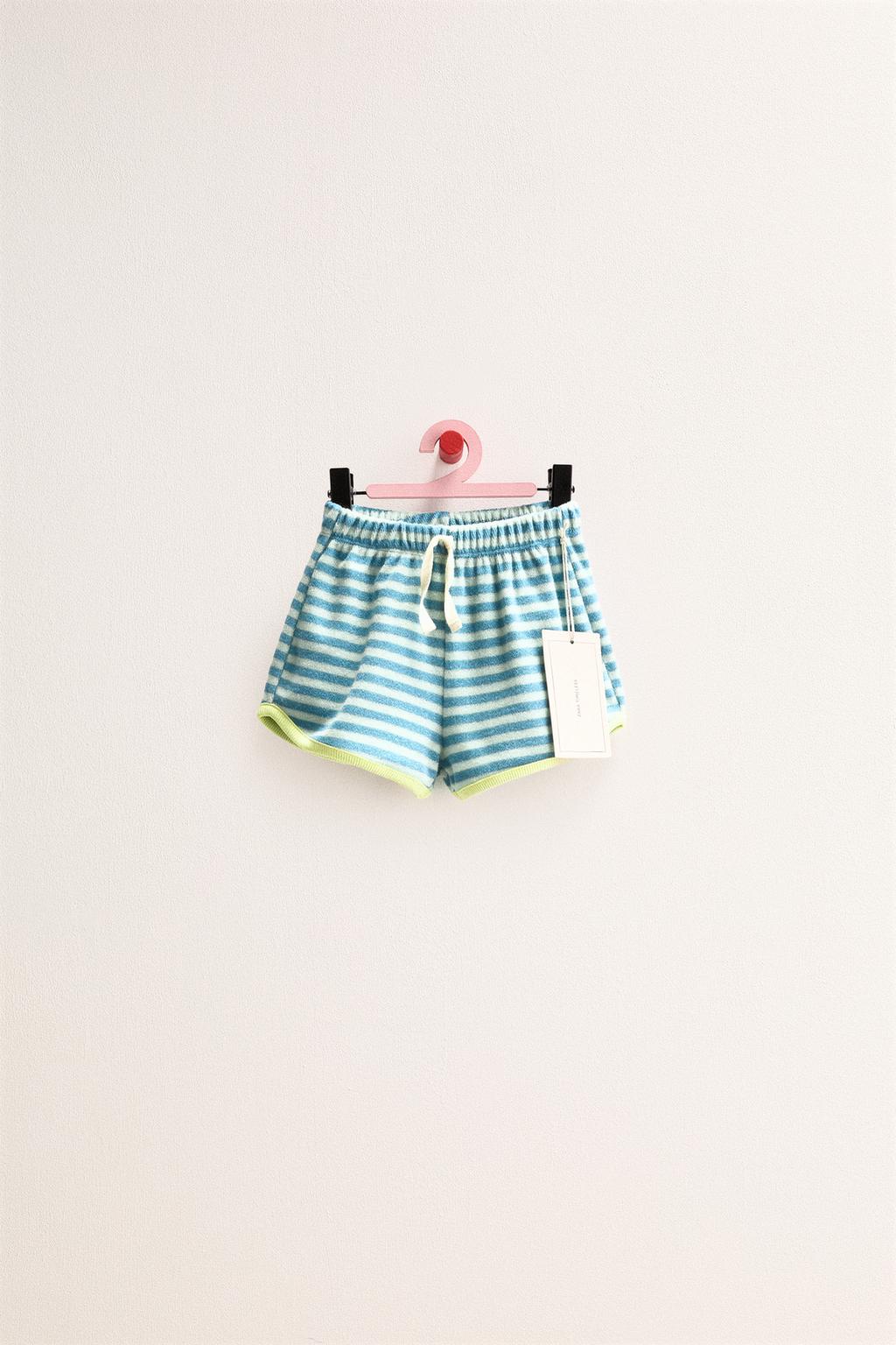 ZARA TIMELESS - ШОРТЫ В ПОЛОСКУ С ЭФФЕКТОМ МАХРОВОЙ ТКАНИ