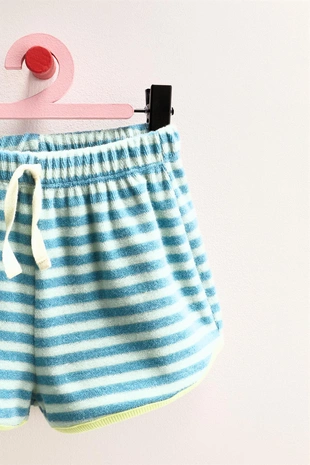Zara Timeless - шорты в полоску с эффектом махровой ткани- Заказать в России