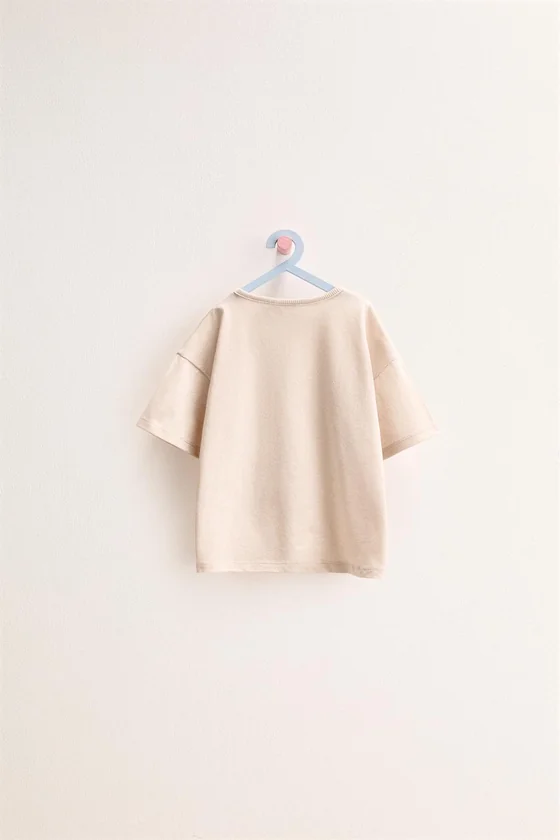 Zara «Timeless» — ОДНОТОННАЯ ФУТБОЛКА ИЗ ХЛОПКА И ЛЬНА