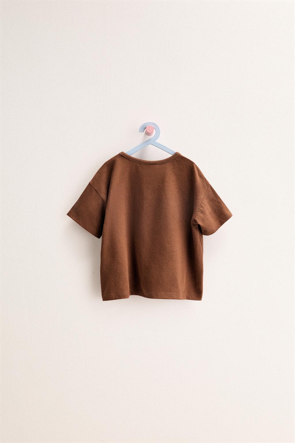 ZARA TIMELESS - ОДНОТОННАЯ ФУТБОЛКА ИЗ ХЛОПКА И ЛЬНА