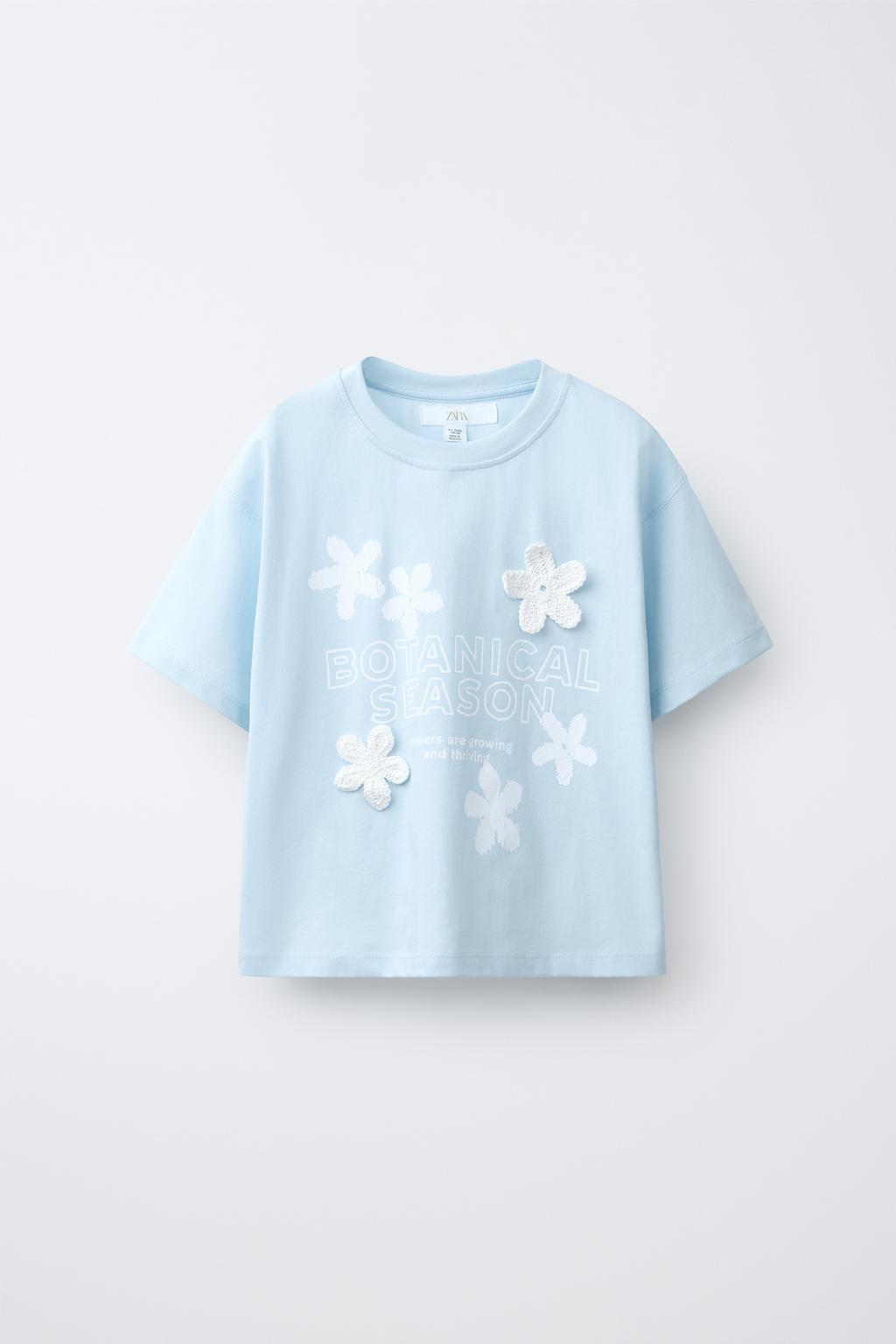 ФУТБОЛКА С ЦВЕТОЧНЫМ КРОШЕ