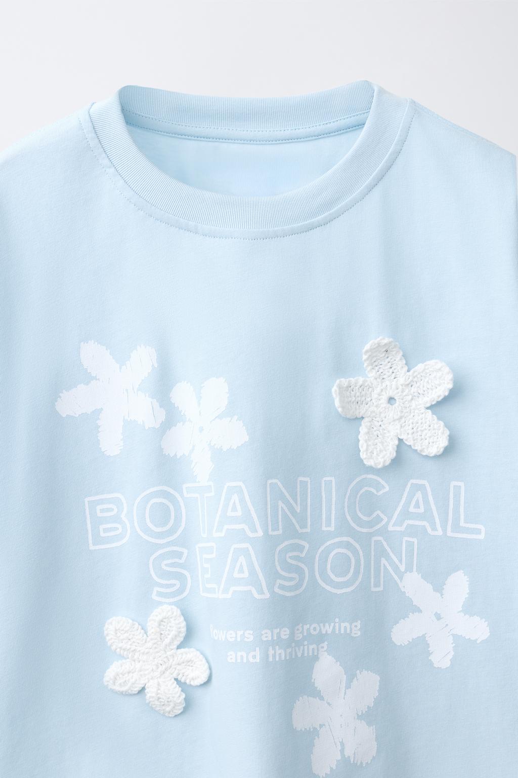 ФУТБОЛКА С ЦВЕТОЧНЫМ КРОШЕ