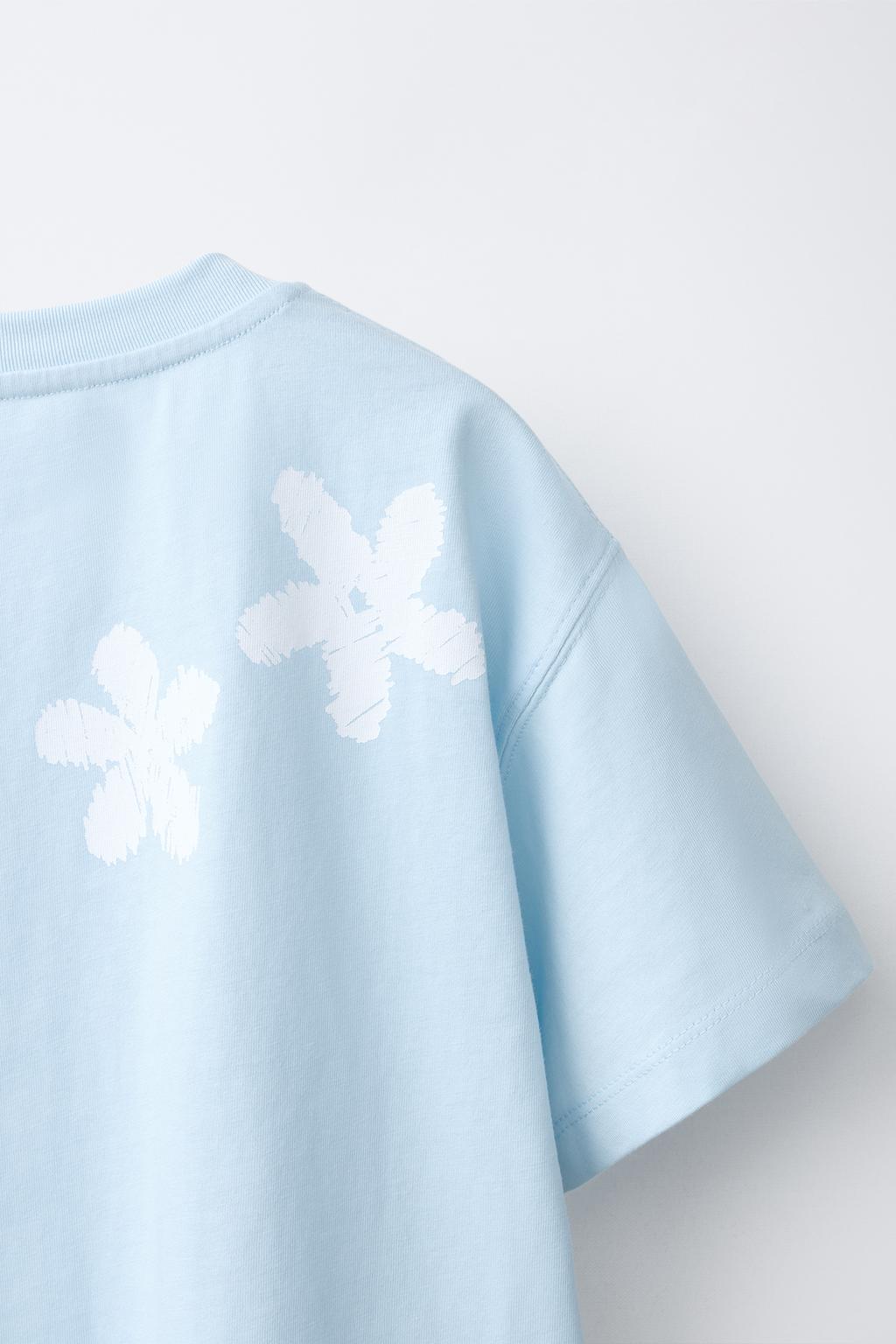 ФУТБОЛКА С ЦВЕТОЧНЫМ КРОШЕ