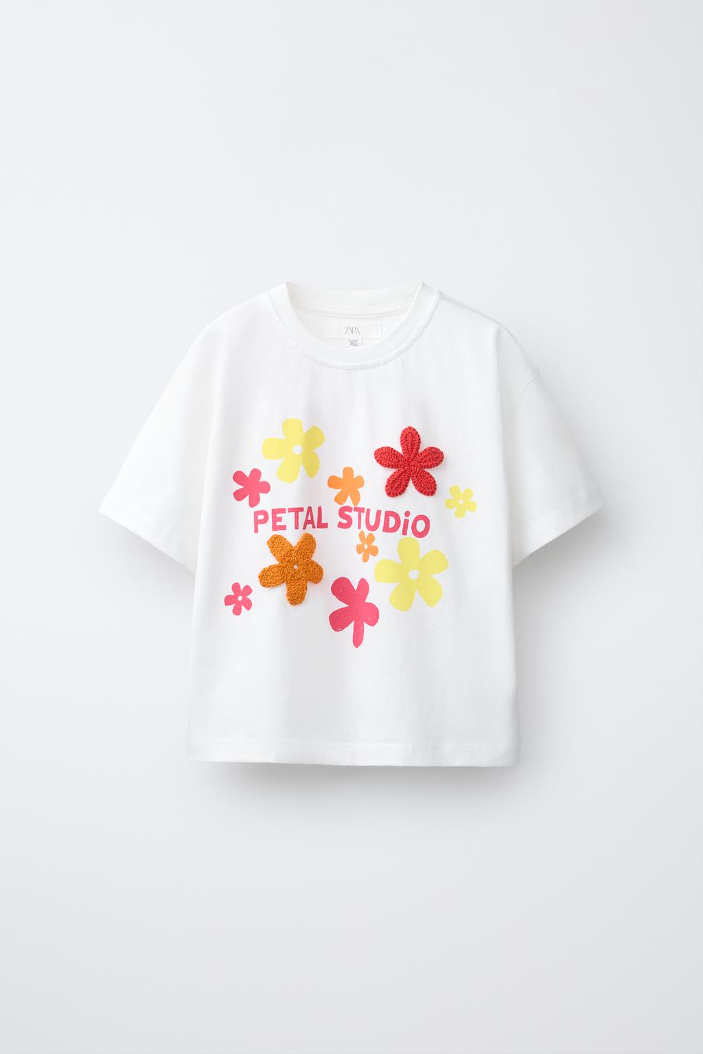 ФУТБОЛКА С ЦВЕТОЧНЫМ КРОШЕ