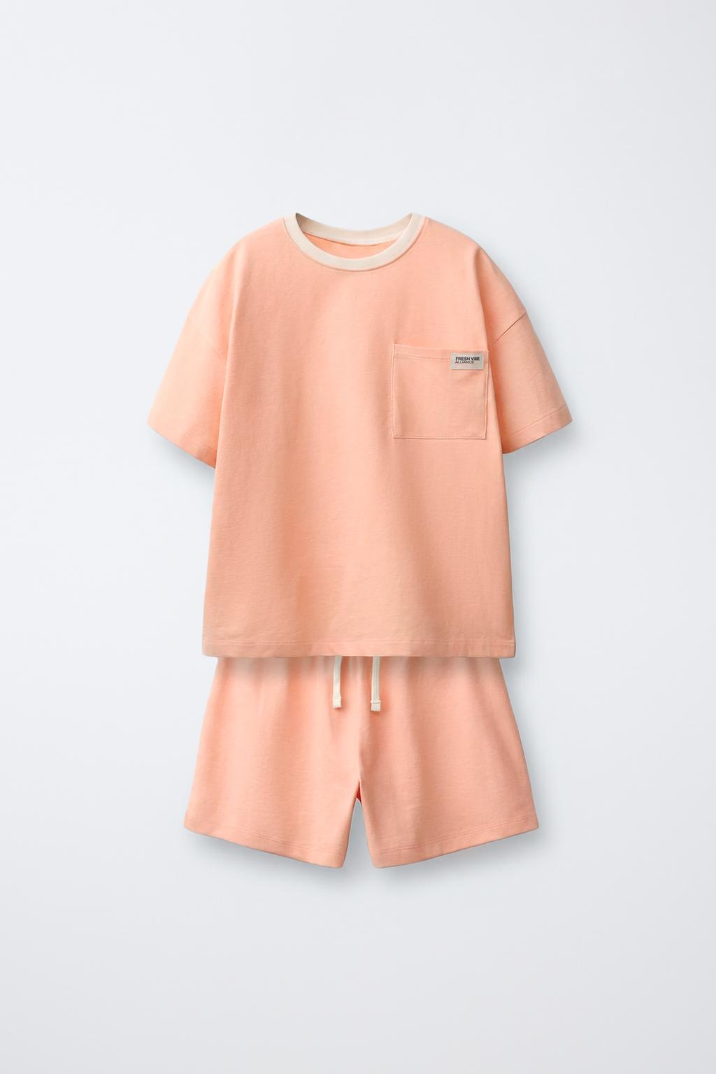 6-14 ЛЕТ/ОДНОТОННАЯ ПИЖАМА С КАРМАНОМ