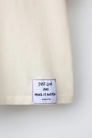 Ecru | 5431/882/712 - Zara Футболка с надписью