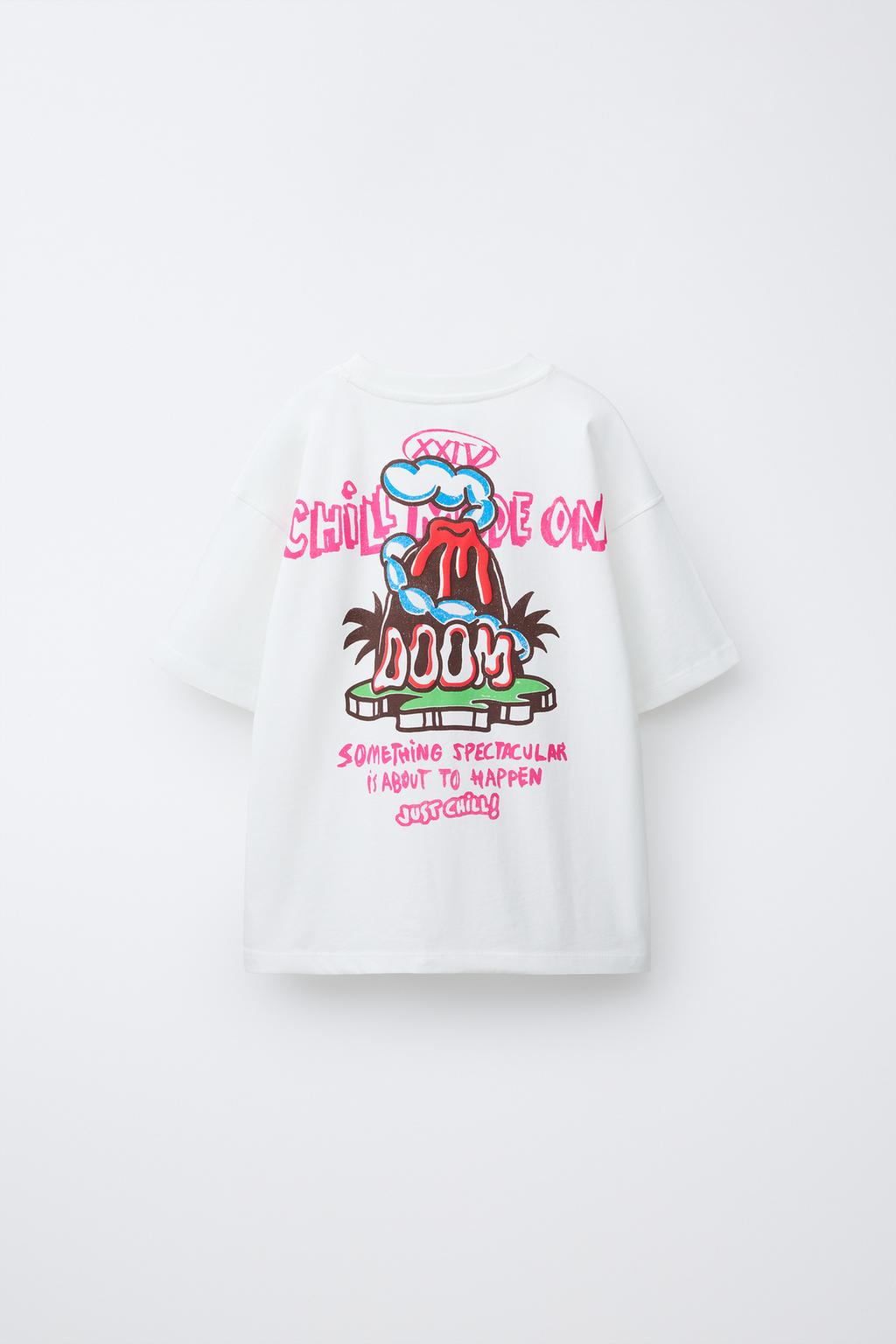 ФУТБОЛКА С ПРИНТОМ ВУЛКАН