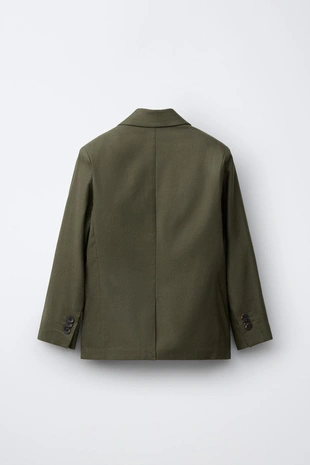 Костюмный блейзер из хлопка и льна