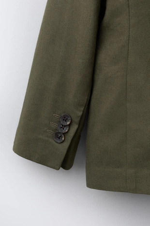 Костюмный блейзер из хлопка и льна